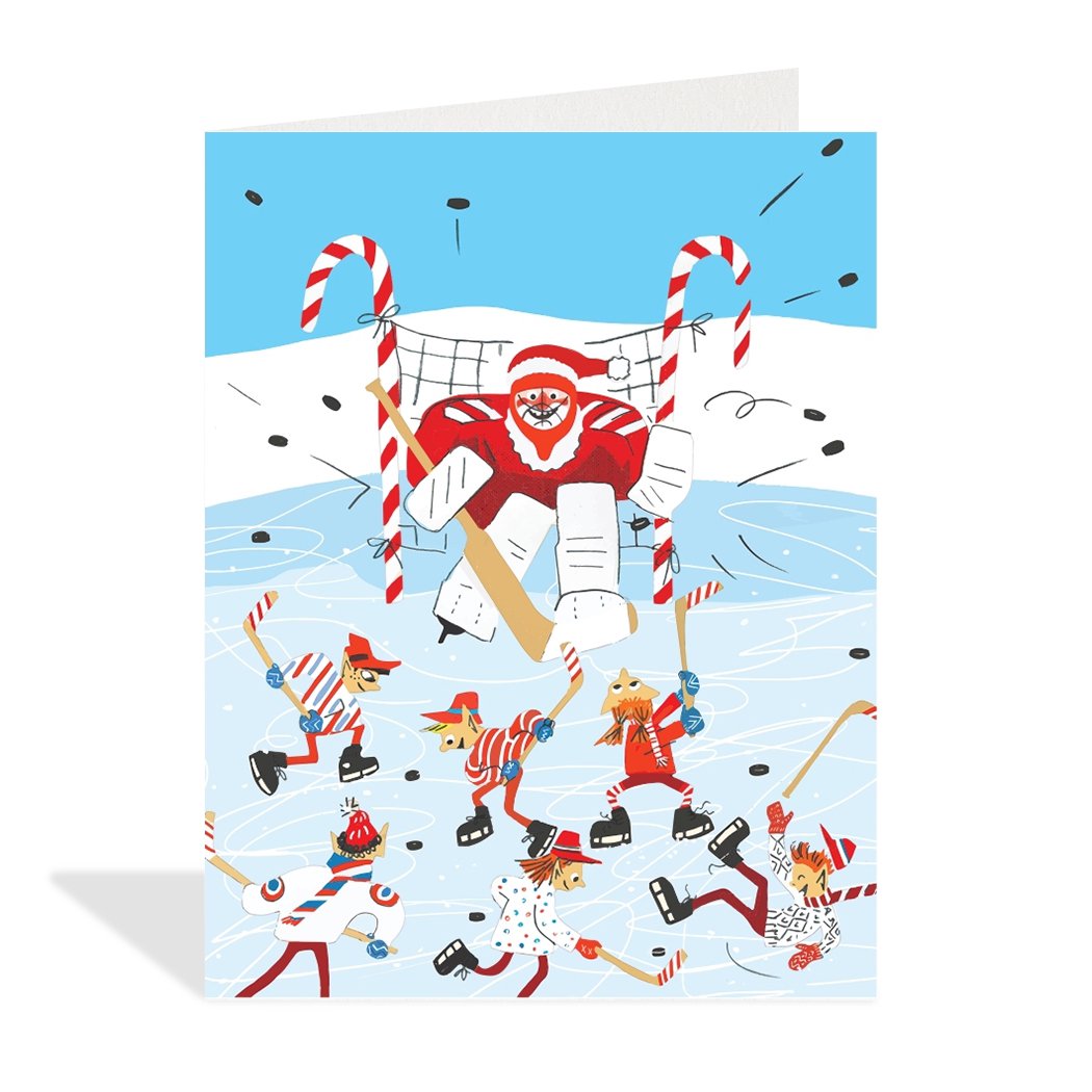 Holiday Card
Illustration by Tine Modeweg Hansen
Canadian Designer

Single card plus red envelope
Packaged in a biodegradable cello bag
Interior greeting - Wishing you all the joys of the season!
4.25 X 5.5 inches
FSC-certified cover paper 
Item No. XHPTM2004